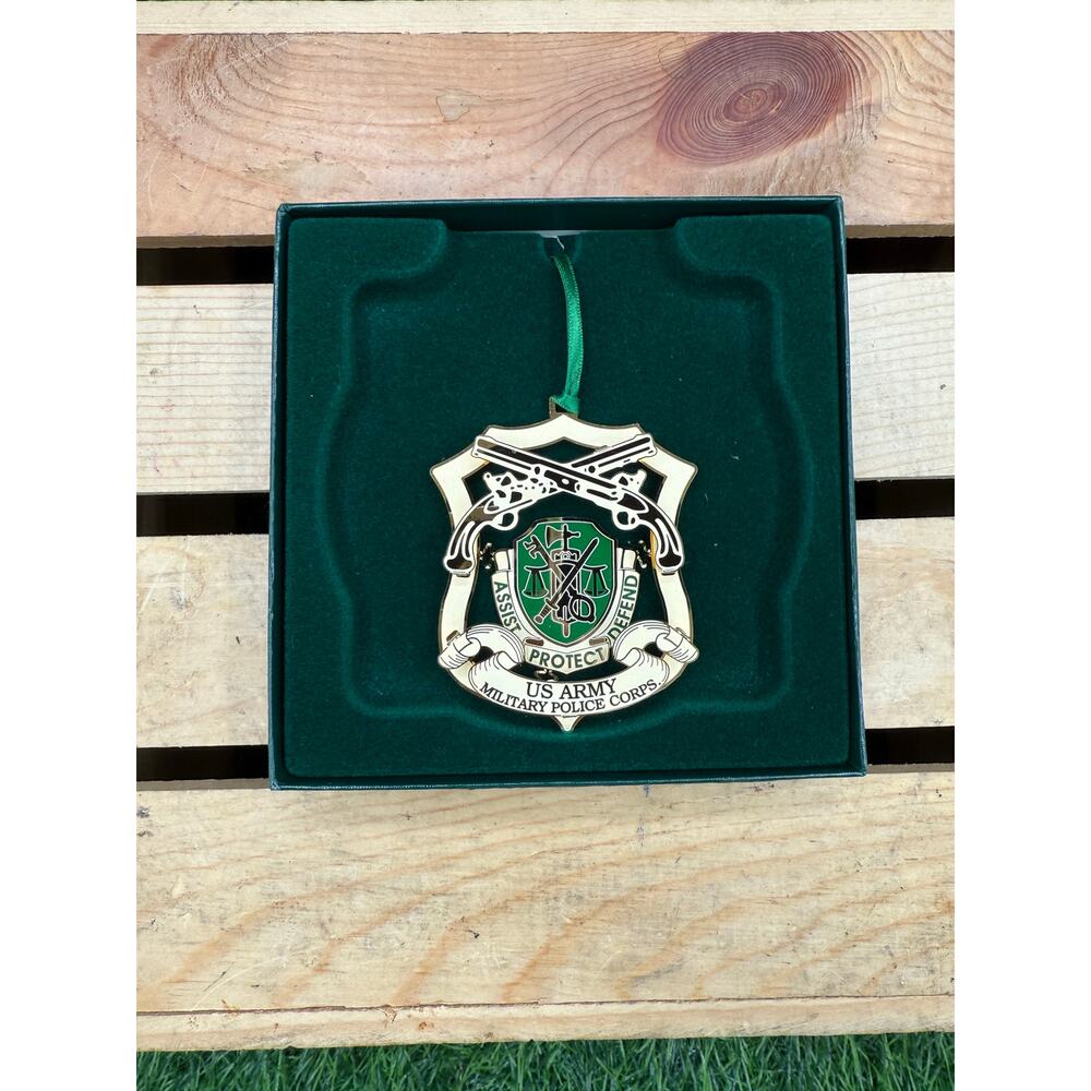 Gold-Plated U.S. Army Military Police Corps Regimental Crest Ornament